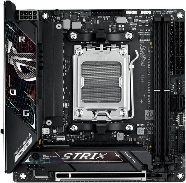 Alt view image 2 of 7 - ASUS ROG STRIX B850-I GAMING WIFI AMD AM5 B850 Mini-ITX mITX motherboard 10+2+1 stages, DDR5 , 2.5G LAN, WiFi 7, 2x M.2, PCIe 5.0 x16, USB 20Gbps Type-C, AI Overclocking, AI Networking II, Aura Sync