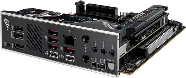 Alt view image 5 of 7 - ASUS ROG STRIX B850-I GAMING WIFI AMD AM5 B850 Mini-ITX mITX motherboard 10+2+1 stages, DDR5 , 2.5G LAN, WiFi 7, 2x M.2, PCIe 5.0 x16, USB 20Gbps Type-C, AI Overclocking, AI Networking II, Aura Sync