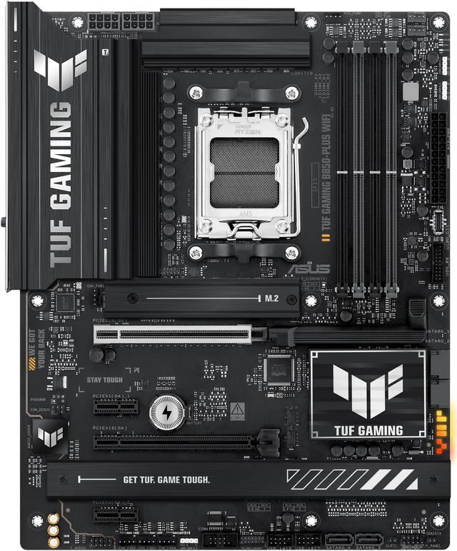 Alt view image 2 of 5 - ASUS TUF GAMING B850-PLUS WIFI AMD AM5 B850 ATX motherboard, 14+2+1 80A stages, AI Ready, DDR5, PCIe 5.0 , 3x M.2, Wi-Fi 7, 2.5Gb LAN, DisplayPort, HDMI, USB 10Gbps & 20Gbps Type-C, BIOS FlashBack