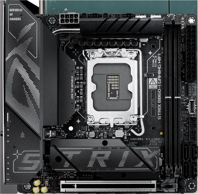 Alt view image 2 of 6 - ASUS ROG STRIX B860-I GAMING WIFI B860 LGA 1851 mITX Mini-ITX motherboard, Intel Core Ultra Series 2 Ready, Advanced AI ready, 10+1+2+1 stage, DDR5, 2.5G LAN, WiFi7, M.2, Thunderbolt 4, USB Type-C