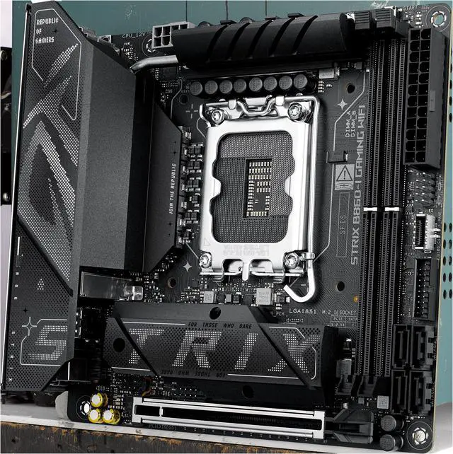 Alt view image 3 of 6 - ASUS ROG STRIX B860-I GAMING WIFI B860 LGA 1851 mITX Mini-ITX motherboard, Intel Core Ultra Series 2 Ready, Advanced AI ready, 10+1+2+1 stage, DDR5, 2.5G LAN, WiFi7, M.2, Thunderbolt 4, USB Type-C