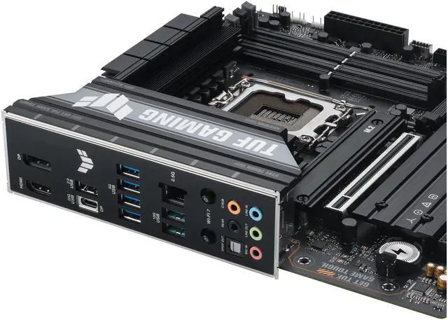 Alt view image 8 of 8 - ASUS TUF GAMING B860M-PLUS WIFI B860 LGA 1851 mATX motherboard, Intel Core Ultra Series 2 Ready, AI PC, 12+1+2+1 80A stages, DDR5 ,PCIe 5.0, 3x M.2, Wi-Fi 7,  2.5G LAN, HDMI, USB 20Gbps Type-C