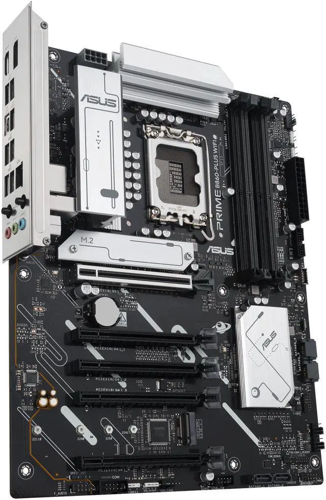 Alt view image 4 of 8 - ASUS PRIME B860-PLUS WIFI B860 LGA 1851 ATX motherboard, Intel Core Ultra Series 2 Ready, Advanced AI PC-ready, 8+1+1+1 stages, DDR5, PCIe 5.0, HDMI, USB 20Gbps Type-C, 2 x M.2, WiFi 6E, 2.5Gb LAN