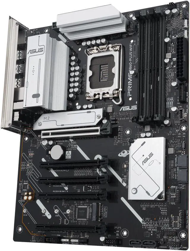 Alt view image 5 of 8 - ASUS PRIME B860-PLUS WIFI B860 LGA 1851 ATX motherboard, Intel Core Ultra Series 2 Ready, Advanced AI PC-ready, 8+1+1+1 stages, DDR5, PCIe 5.0, HDMI, USB 20Gbps Type-C, 2 x M.2, WiFi 6E, 2.5Gb LAN