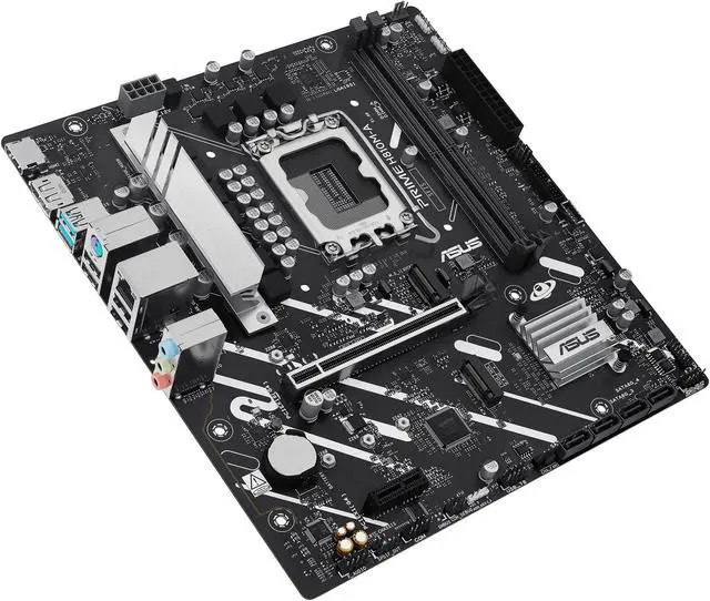Alt view image 2 of 8 - ASUS PRIME H810M-A-CSM Intel H810 LGA 1851 mATX motherboard, 6+1+1+1 Discrete MOS, DDR5, PCIe 4.0, 2xM.2 slots, Intel 1Gb Ethernet, DisplayPort, HDMI, USB 10Gbps, front USB 5Gbps Type-C