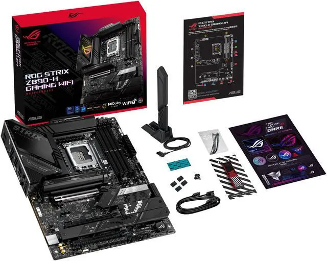 Alt view image 8 of 8 - ASUS ROG STRIX Z890-H GAMING WIFI Z890 LGA 1851 ATX motherboard, Intel Core Ultra Series 2 Ready, Advanced AI PC-ready, 16+2+1+2 stages, DDR5, 5Gb LAN, WiFi 7, 4x M.2, PCIe 5.0, USB Type-C, AI OC