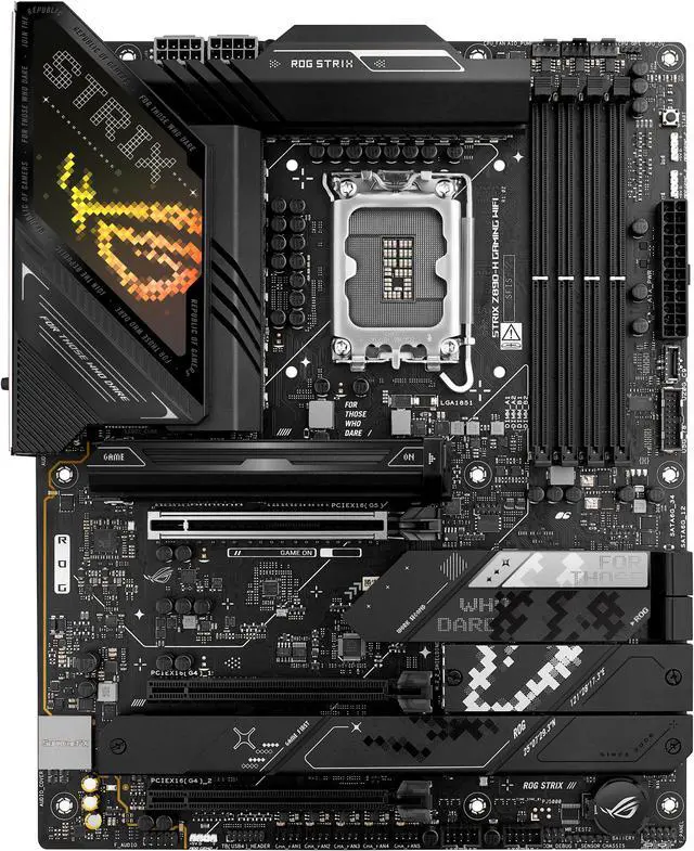 Alt view image 2 of 8 - ASUS ROG STRIX Z890-H GAMING WIFI Z890 LGA 1851 ATX motherboard, Intel Core Ultra Series 2 Ready, Advanced AI PC-ready, 16+2+1+2 stages, DDR5, 5Gb LAN, WiFi 7, 4x M.2, PCIe 5.0, USB Type-C, AI OC