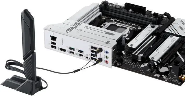 Alt view image 9 of 10 - ASUS Prime X870-P WiFi AMD X870 (Ryzen AM5) ATX Motherboard (DDR5, PCIe 5.0, 4x M.2, WiFi 7, 2.5Gb LAN, Dual USB4 40Gbps Type-C, BIOS FlashBack, Aura Sync)