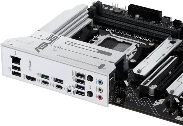 Alt view image 7 of 10 - ASUS Prime X870-P WiFi AMD X870 (Ryzen AM5) ATX Motherboard (DDR5, PCIe 5.0, 4x M.2, WiFi 7, 2.5Gb LAN, Dual USB4 40Gbps Type-C, BIOS FlashBack, Aura Sync)