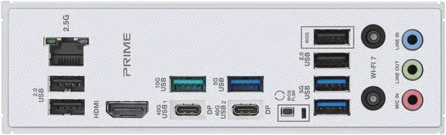 Alt view image 8 of 10 - ASUS Prime X870-P WiFi AMD X870 (Ryzen AM5) ATX Motherboard (DDR5, PCIe 5.0, 4x M.2, WiFi 7, 2.5Gb LAN, Dual USB4 40Gbps Type-C, BIOS FlashBack, Aura Sync)