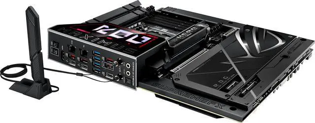 Alt view image 8 of 10 - ASUS ROG MAXIMUS Z890 HERO BTF Z890 LGA 1851 ATX motherboard, hidden-connector design, Advanced AI PC Ready, 22+1+2+2 stages, DDR5, WiFi 7, 2.5G LAN, 6x M.2, PCIe 5.0, Thunderbolt™ 4, USB Type-C®, AI OC