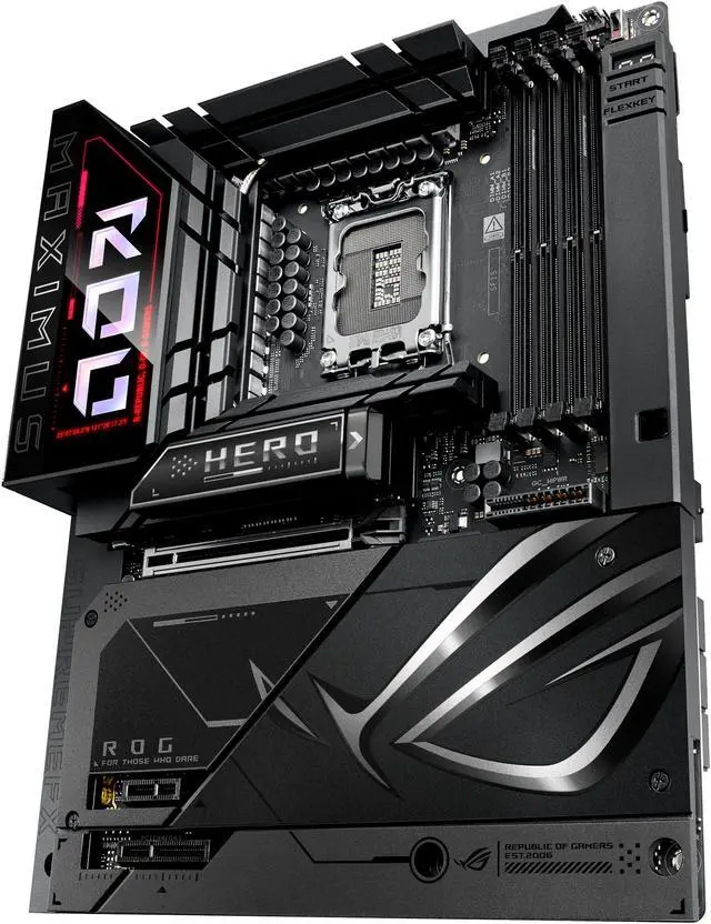 Alt view image 7 of 10 - ASUS ROG MAXIMUS Z890 HERO BTF Z890 LGA 1851 ATX motherboard, hidden-connector design, Advanced AI PC Ready, 22+1+2+2 stages, DDR5, WiFi 7, 2.5G LAN, 6x M.2, PCIe 5.0, Thunderbolt™ 4, USB Type-C®, AI OC