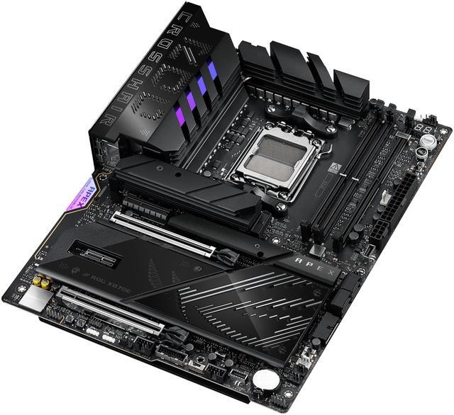 Alt view image 8 of 11 - ASUS ROG CROSSHAIR X870E APEX AMD X870E AM5 ATX motherboard, Advanced AI PC-ready, 18+2+2 stages, DDR5, ROG Memory Fan, ROG DIMM.2 Card, Wi-Fi 7, 5G LAN, 3x M.2, PCIe® 5.0, USB4® , USB Type-C®, AI OC