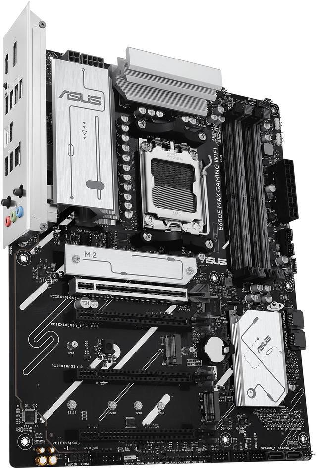 Alt view image 5 of 11 - ASUS B650E MAX GAMING WIFI AMD B650 ATX motherboard, DDR5, PCIe 5.0 Ready, 3x M.2 slots, Wi-Fi 6E, Realtek 2.5Gb Ethernet, DisplayPort, HDMI, USB 10Gbps Type-A & Type-C, BIOS FlashBack, Aura Sync