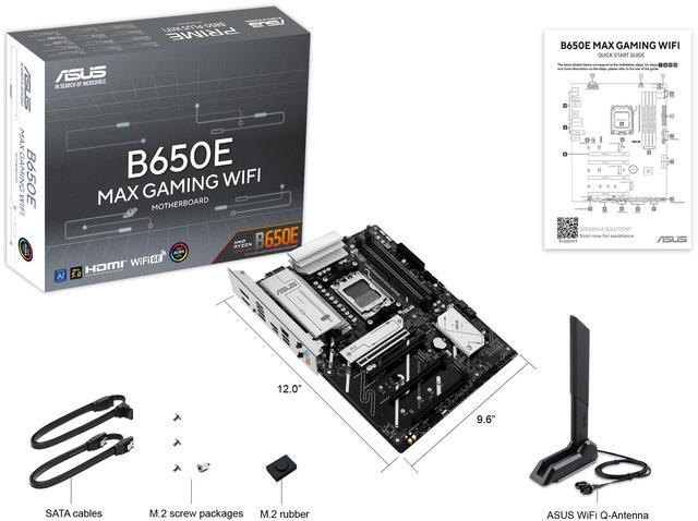 Alt view image 7 of 11 - ASUS B650E MAX GAMING WIFI AMD B650 ATX motherboard, DDR5, PCIe 5.0 Ready, 3x M.2 slots, Wi-Fi 6E, Realtek 2.5Gb Ethernet, DisplayPort, HDMI, USB 10Gbps Type-A & Type-C, BIOS FlashBack, Aura Sync
