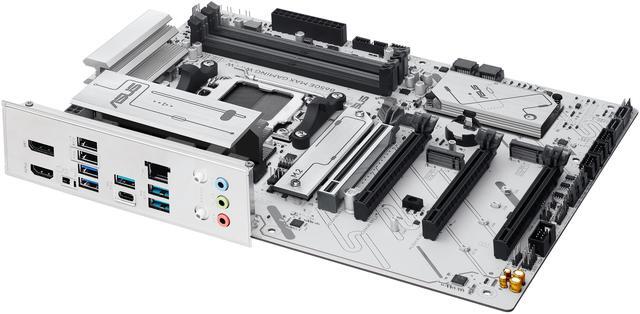 Alt view image 10 of 11 - ASUS B650E MAX GAMING WIFI W - AMD B650 AM5 ATX Motherboard, White PCB, DDR5, PCIe 5.0, 3x M.2, Wi-Fi 6E, 2.5Gb LAN, USB 10Gbps Type-C, DisplayPort, HDMI, BIOS FlashBack, Aura Sync, Advanced AI PC