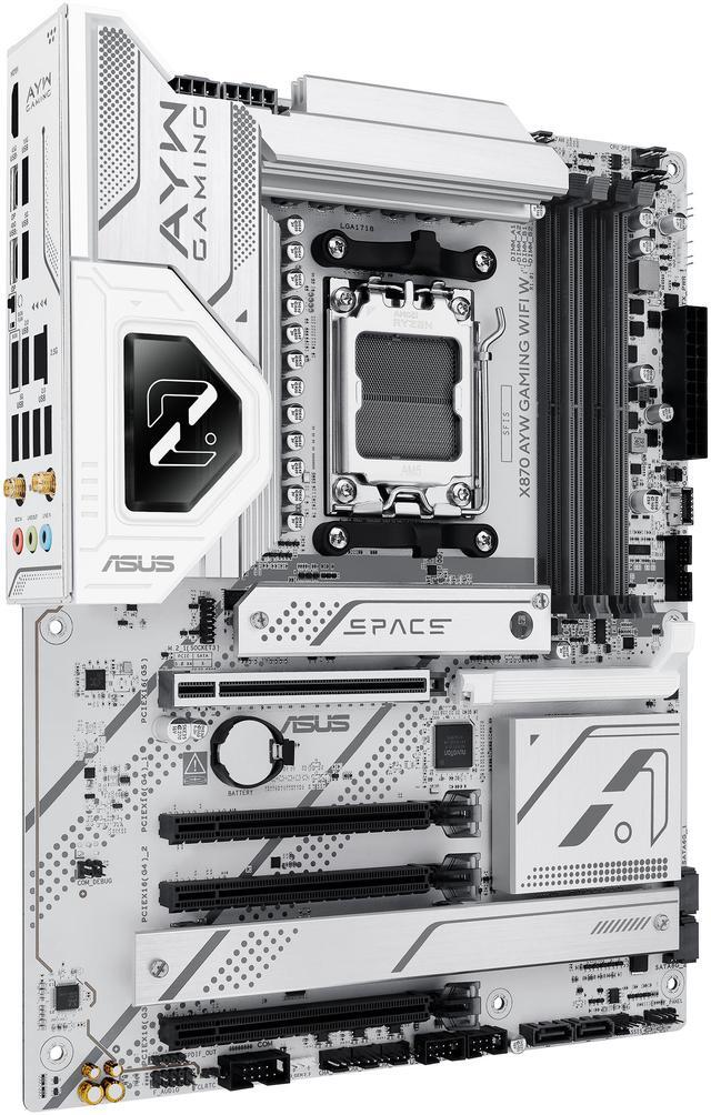 Alt view image 5 of 11 - ASUS X870 AYW GAMING WIFI W AMD X870 AM5 ATX motherboard, 12+2+1 80A DrMOS power stages, DDR5, PCIe 5.0 Ready, PCIe 5.0 x16, 3x M.2, Wi-Fi 6, 2.5Gb LAN, HDMI, USB4, USB 20Gbps Type-C, Aura Sync