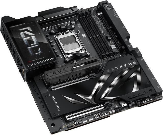 Alt view image 4 of 9 - ASUS ROG CROSSHAIR X870E EXTREME AMD X870E AM5 E-ATX Gaming Motherboard - 20+2+2 Power Stages, DDR5, PCIe 5.0, 5x M.2, 5G & 10G LAN, Wi-Fi 7, USB4 Type-C, 5" LCD, AI Overclocking & Networking