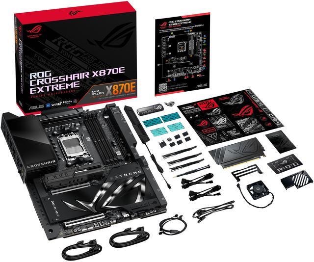 Alt view image 8 of 9 - ASUS ROG CROSSHAIR X870E EXTREME AMD X870E AM5 E-ATX Gaming Motherboard - 20+2+2 Power Stages, DDR5, PCIe 5.0, 5x M.2, 5G & 10G LAN, Wi-Fi 7, USB4 Type-C, 5" LCD, AI Overclocking & Networking