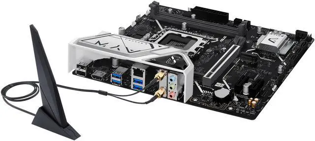 Alt view image 9 of 11 - ASUS B760M-AYW WIFI D4 II Intel B760 (LGA 1700) microATX mATX motherboard, PCIe 5.0 x16 Support, two M.2 slots, DDR4, Realtek 2.5Gb Ethernet, Wi-Fi 6, HDMI, SATA 6 Gbps, front USB 5Gbps, Aura Sync