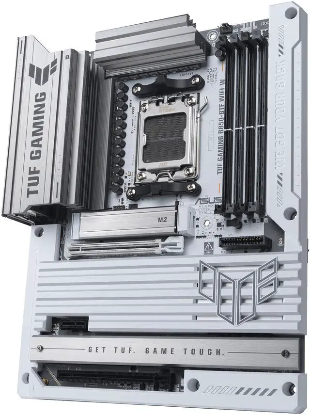 Alt view image 4 of 13 - ASUS TUF GAMING B850-BTF WIFI W AMD B850 ATX motherboard, hidden-connector design, 14+2+1 80A DrMOS power stages, DDR5, PCIe 5.0 Ready, 3x M.2, Wi-Fi 7, 2.5Gb LAN, DP, HDMI, USB 20Gbps Type-C
