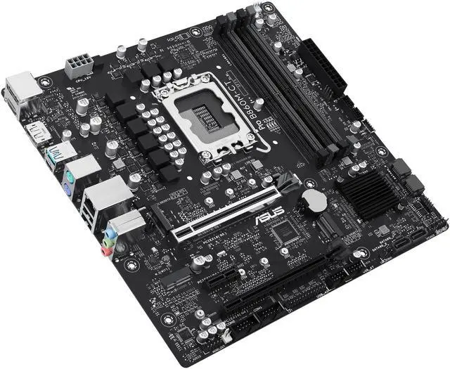 Alt view image 3 of 7 - ASUS PRO B860M-CT-CSM Intel B860 (LGA 1851) mATX Motherboard, PCIe 5.0, DDR5, 2x M.2, Intel 1G LAN, 2x DP, HDMI, USB Type-C, TPM IC Onboard with Enhanced Security, Reliability and Manageability