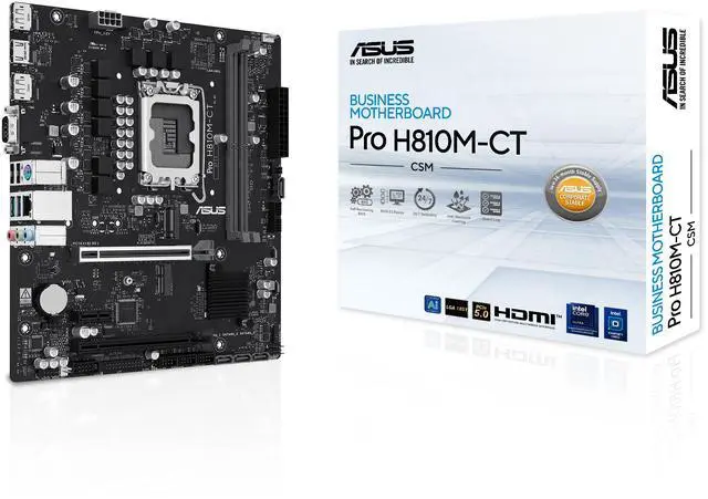 Alt view image 6 of 7 - ASUS PRO H810M-CT-CSM Micro-ATX Intel H810 Business Motherboard, Intel Core Ultra Processors (Series 2) Ready, DDR5, M.2, HDMI with Enhanced Security, Reliability, Manageability and Serviceability