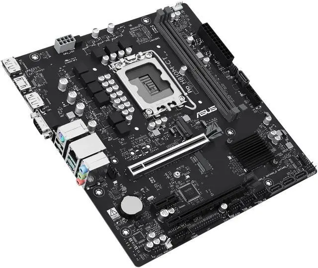 Alt view image 3 of 7 - ASUS PRO H810M-CT-CSM Micro-ATX Intel H810 Business Motherboard, Intel Core Ultra Processors (Series 2) Ready, DDR5, M.2, HDMI with Enhanced Security, Reliability, Manageability and Serviceability
