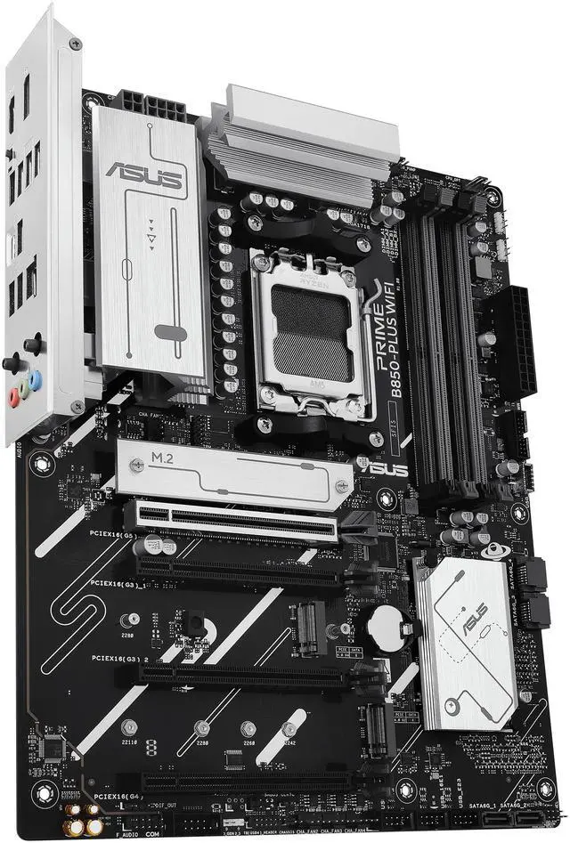 Alt view image 5 of 11 - ASUS PRIME B850-PLUS WIFI AMD AM5 AMD B850 ATX motherboard, DDR5, PCIe 5.0 Ready, 3x M.2, Wi-Fi 6E, 2.5Gb LAN, DisplayPort, HDMI, USB 10Gbps Type-A & Type-C, BIOS FlashBack, Aura Sync, AI Advisor