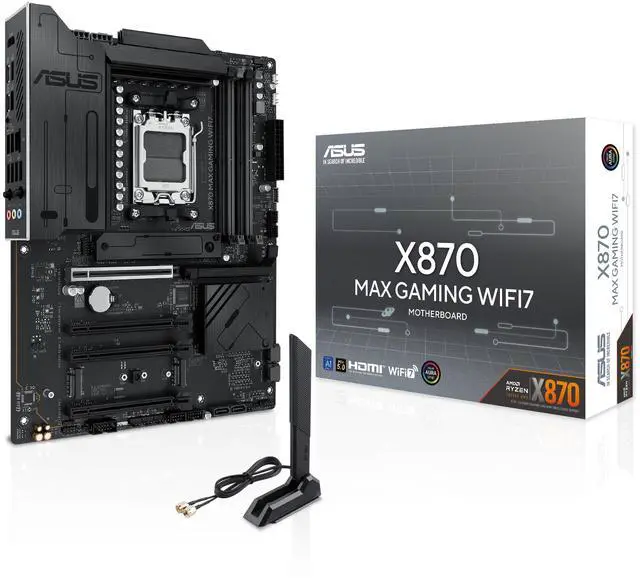 Main image of ASUS X870 MAX GAMING WIFI7 Supports DDR5, PCIe 5.0, Wi-Fi 7, USB4 Type-C, Aura Sync, and Powerful 12+2+1 Power Stages for Elite Gaming