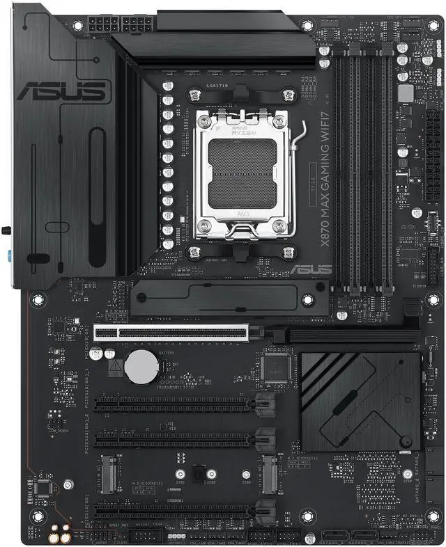 Alt view image 2 of 11 - ASUS X870 MAX GAMING WIFI7 Supports DDR5, PCIe 5.0, Wi-Fi 7, USB4 Type-C, Aura Sync, and Powerful 12+2+1 Power Stages for Elite Gaming