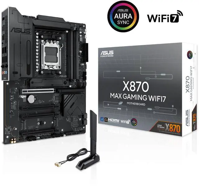 Alt view image 10 of 11 - ASUS X870 MAX GAMING WIFI7 Supports DDR5, PCIe 5.0, Wi-Fi 7, USB4 Type-C, Aura Sync, and Powerful 12+2+1 Power Stages for Elite Gaming