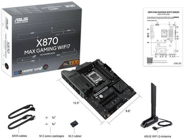 Alt view image 11 of 11 - ASUS X870 MAX GAMING WIFI7 Supports DDR5, PCIe 5.0, Wi-Fi 7, USB4 Type-C, Aura Sync, and Powerful 12+2+1 Power Stages for Elite Gaming