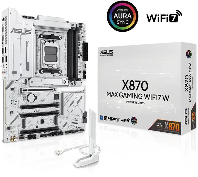 Alt view image 12 of 13 - ASUS X870 MAX GAMING WIFI7 W offers DDR5, PCIe 5.0, Triple M.2, Wi-Fi 7, USB4 Type-C, AI Cooling II, Aura Sync, and 12+2+1 Power Stages