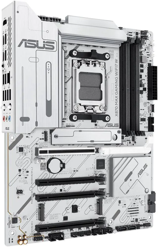 Alt view image 3 of 13 - ASUS X870 MAX GAMING WIFI7 W offers DDR5, PCIe 5.0, Triple M.2, Wi-Fi 7, USB4 Type-C, AI Cooling II, Aura Sync, and 12+2+1 Power Stages