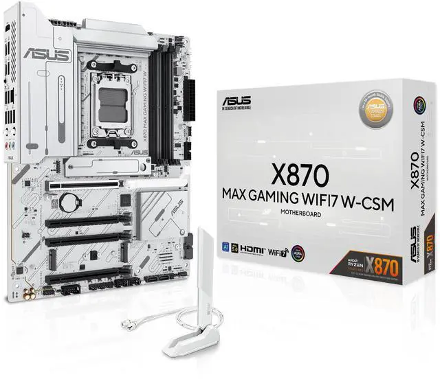 Alt view image 4 of 13 - ASUS X870 MAX GAMING WIFI7 W offers DDR5, PCIe 5.0, Triple M.2, Wi-Fi 7, USB4 Type-C, AI Cooling II, Aura Sync, and 12+2+1 Power Stages