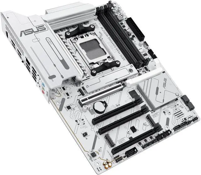 Alt view image 7 of 13 - ASUS X870 MAX GAMING WIFI7 W offers DDR5, PCIe 5.0, Triple M.2, Wi-Fi 7, USB4 Type-C, AI Cooling II, Aura Sync, and 12+2+1 Power Stages