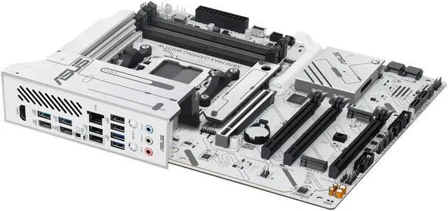 Alt view image 9 of 13 - ASUS X870 MAX GAMING WIFI7 W offers DDR5, PCIe 5.0, Triple M.2, Wi-Fi 7, USB4 Type-C, AI Cooling II, Aura Sync, and 12+2+1 Power Stages