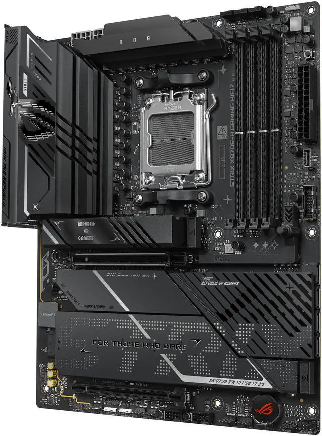 Alt view image 4 of 13 - ASUS ROG STRIX X870E-H GAMING WIFI7 AMD X870E-H ATX motherboard with 16+2+1 power stages, Dynamic OC Switcher, Core Flex, DDR5 AEMP, WiFi 7, 4x M.2, PCIe 5.0, Q-Release, dual USB4 ports and USB 10Gbps Type-C