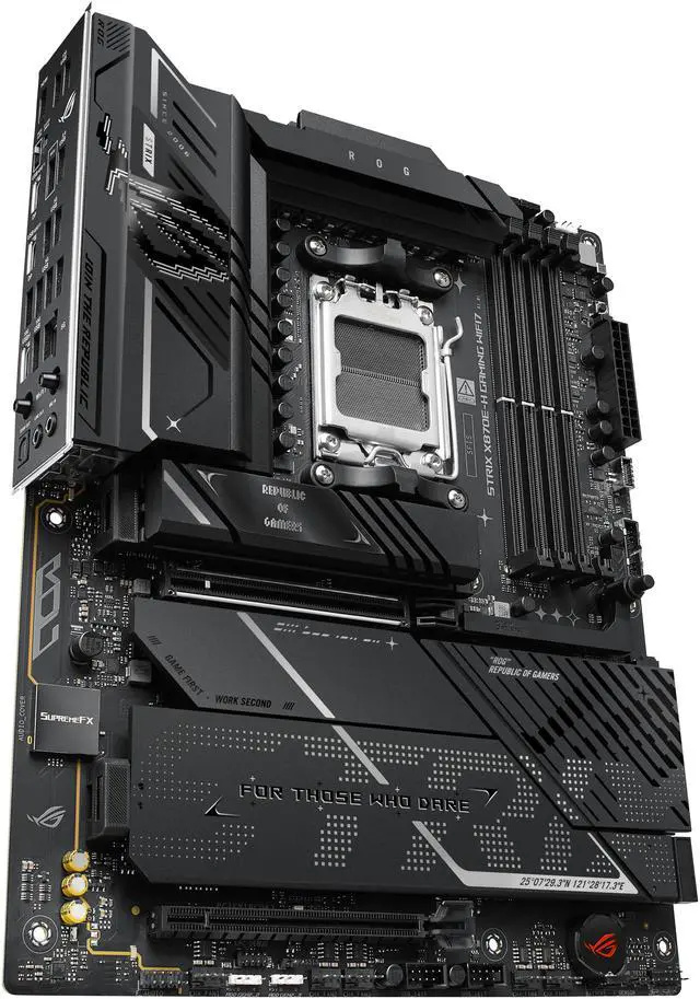 Alt view image 5 of 13 - ASUS ROG STRIX X870E-H GAMING WIFI7 AMD X870E-H ATX motherboard with 16+2+1 power stages, Dynamic OC Switcher, Core Flex, DDR5 AEMP, WiFi 7, 4x M.2, PCIe 5.0, Q-Release, dual USB4 ports and USB 10Gbps Type-C