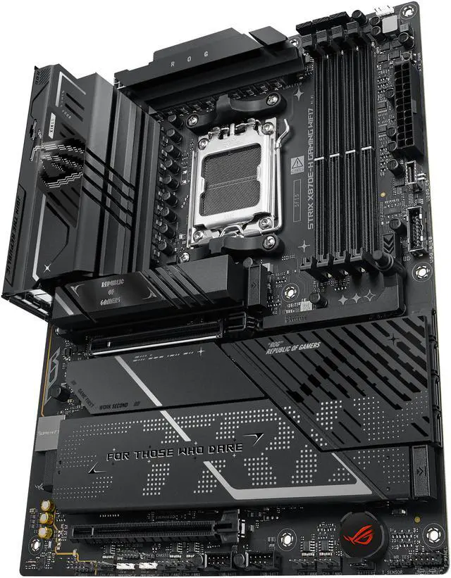 Alt view image 6 of 13 - ASUS ROG STRIX X870E-H GAMING WIFI7 AMD X870E-H ATX motherboard with 16+2+1 power stages, Dynamic OC Switcher, Core Flex, DDR5 AEMP, WiFi 7, 4x M.2, PCIe 5.0, Q-Release, dual USB4 ports and USB 10Gbps Type-C