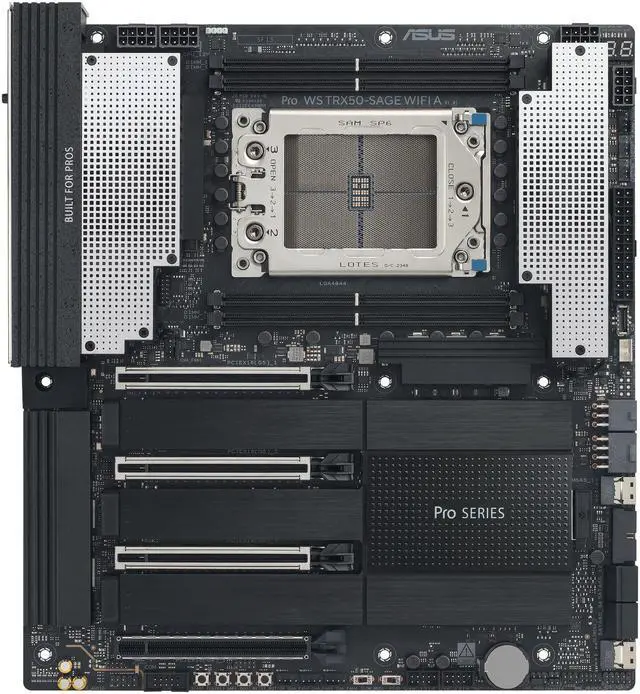 Alt view image 2 of 12 - ASUS Pro WS TRX50-SAGE WIFI A AMD TRX50 TR5 CEB workstation motherboard, CPU & memory overclocking ready, robust 20 power-stage design, PCIe 5.0 x 16, M.2, USB4, 10 Gb & 2.5 Gb LAN, multi-GPU support