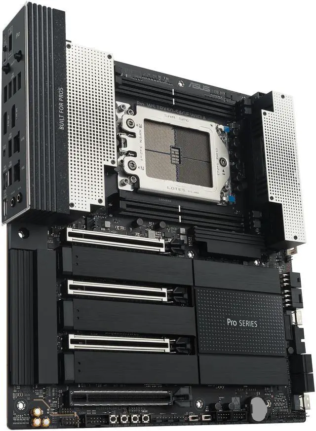 Alt view image 4 of 12 - ASUS Pro WS TRX50-SAGE WIFI A AMD TRX50 TR5 CEB workstation motherboard, CPU & memory overclocking ready, robust 20 power-stage design, PCIe 5.0 x 16, M.2, USB4, 10 Gb & 2.5 Gb LAN, multi-GPU support