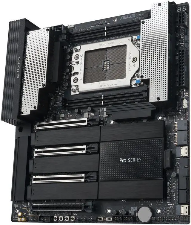 Alt view image 5 of 12 - ASUS Pro WS TRX50-SAGE WIFI A AMD TRX50 TR5 CEB workstation motherboard, CPU & memory overclocking ready, robust 20 power-stage design, PCIe 5.0 x 16, M.2, USB4, 10 Gb & 2.5 Gb LAN, multi-GPU support