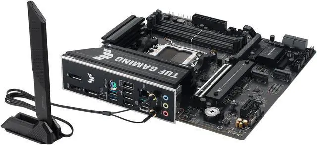 Alt view image 7 of 12 - ASUS TUF GAMING B850M-E WIFI AMD B850 mATX motherboard, 8+2+1 80A DrMOS power stages, DDR5, PCIe 5.0, three M.2 slots, WiFi 6E, 2.5Gb Ethernet, DisplayPort, HDMI, rear USB-C 10Gbps and front USB-C 5Gbps