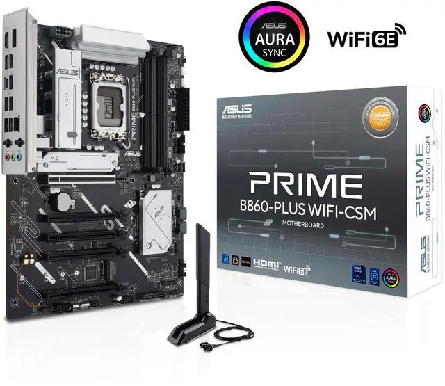 Alt view image 4 of 11 - ASUS PRIME B860-PLUS WIFI-CSM B860 LGA 1851 ATX motherboard, Intel Core Ultra Series 2 Ready, Advanced AI, DDR5, PCIe 5.0, HDMI, USB 20Gbps Type-C, 2x M.2, WiFi 6E, 2.5Gb, ACCE Remote IT Management