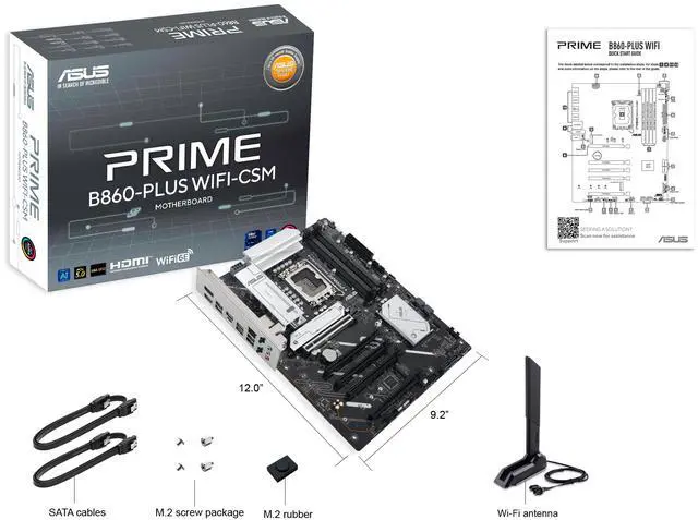 Alt view image 7 of 11 - ASUS PRIME B860-PLUS WIFI-CSM B860 LGA 1851 ATX motherboard, Intel Core Ultra Series 2 Ready, Advanced AI, DDR5, PCIe 5.0, HDMI, USB 20Gbps Type-C, 2x M.2, WiFi 6E, 2.5Gb, ACCE Remote IT Management