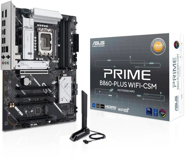 Alt view image 9 of 11 - ASUS PRIME B860-PLUS WIFI-CSM B860 LGA 1851 ATX motherboard, Intel Core Ultra Series 2 Ready, Advanced AI, DDR5, PCIe 5.0, HDMI, USB 20Gbps Type-C, 2x M.2, WiFi 6E, 2.5Gb, ACCE Remote IT Management