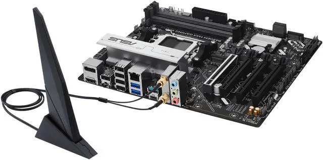 Alt view image 11 of 12 - ASUS B650EM MAX GAMING WIFI AMD B650 mATX motherboard, DDR5, PCIe 5.0 Ready, three M.2 slots, WiFi 6, Realtek 1Gb Ethernet, DisplayPort, HDMI, rear USB 10Gbps Type-A & Type-C ports support, BIOS FlashBack, Aura Sync