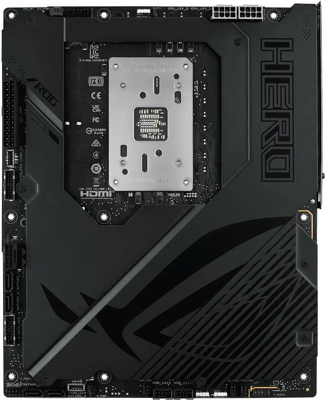 Alt view image 3 of 18 - ASUS ROG CROSSHAIR X870E HERO BTF AMD X870E ATX Board with Hidden-connector Design and High-power GPU Slot for Clean Cable Management, 18+2+2 Power, DDR5, WiFi 7, 5x M.2, PCIe 5.0, USB4, Advanced AI PC-ready